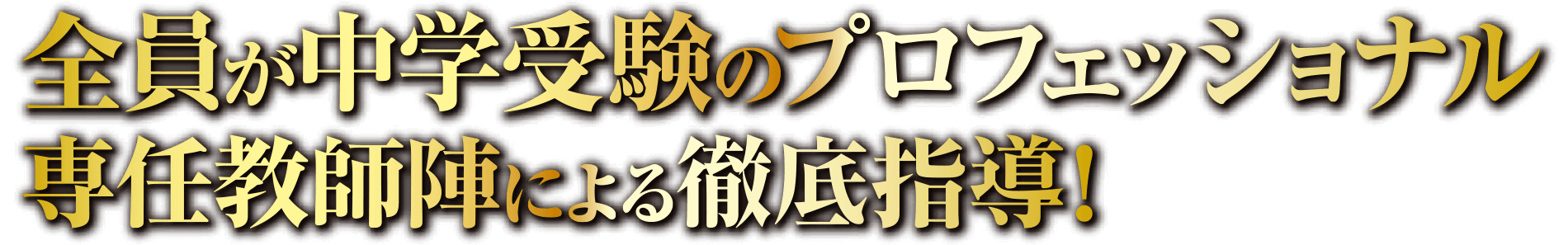 全員が中学受験のプロフェッショナル専任教師陣による徹底指導！